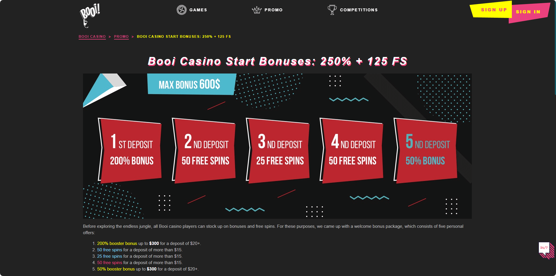 Booi casino welcome bonus