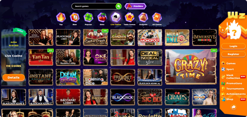 Wazamba Canada Live Casino