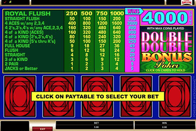 Play Double Double Bonus Poker Online Real Money & Gratuit